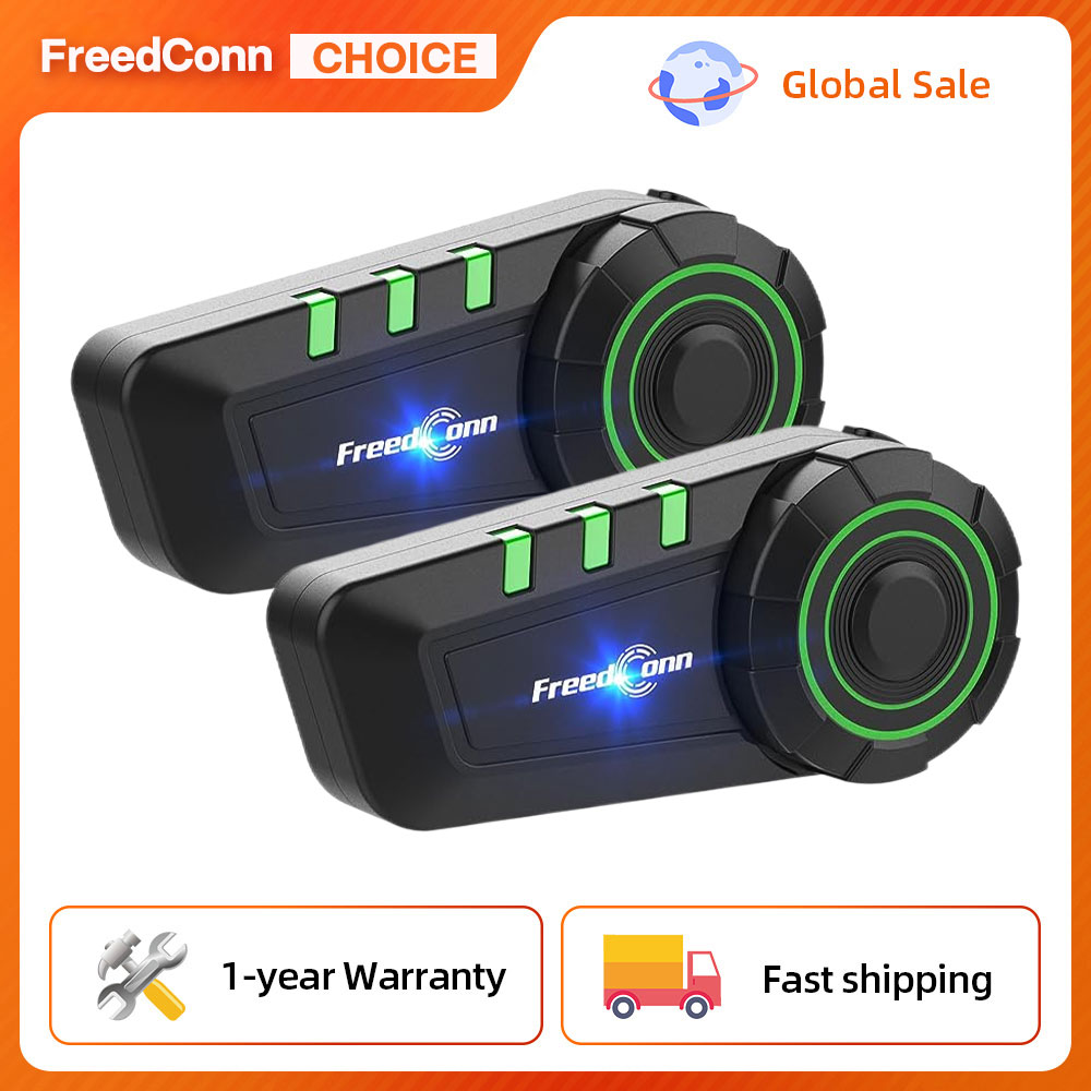 Helmet Headset Noise Cancellation - FreedConn Capacete Headset, Auscultadores sem fios,