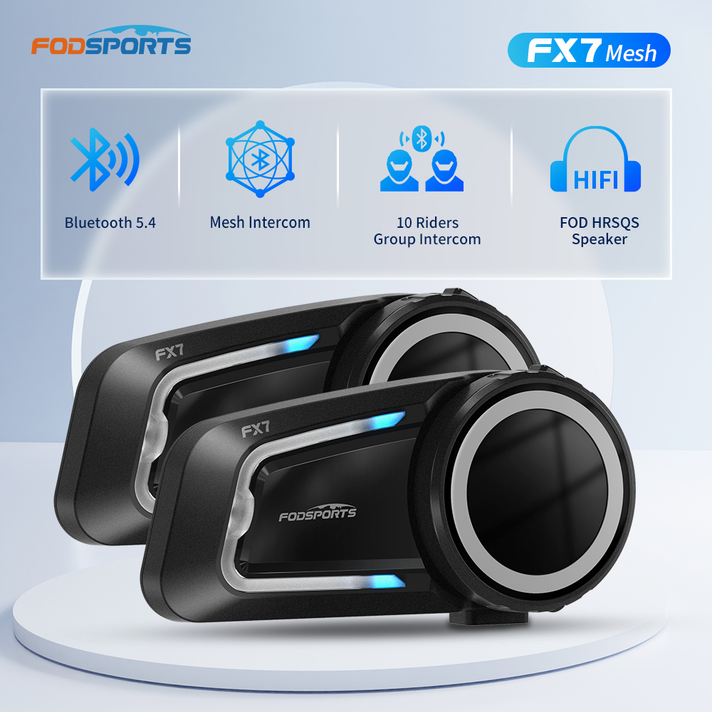 Motorcycle Intercom Mesh 2000M - 2 pçs fodsports fx7 capacete da