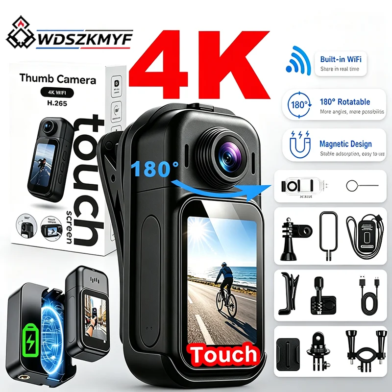 Helmet Camera 4K Wifi - Câmera Mini para Esportes ao Ar