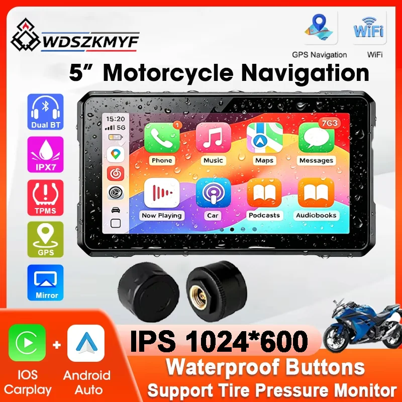 Motorcycle Gps Navigator Waterproof - Novo Display Carplay para Motocicleta 5