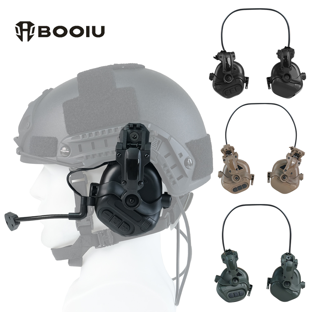 Helmet Headset Noise Cancellation - Booiu tático tiro fone de ouvido