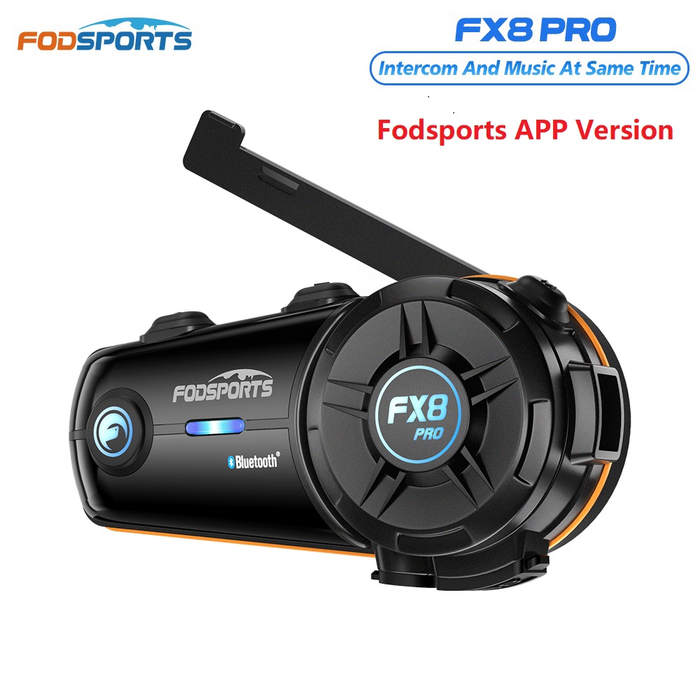 Motorcycle Intercom Mesh 2000M - Intercomunicador Bluetooth para Motocicleta Fodsports FX8