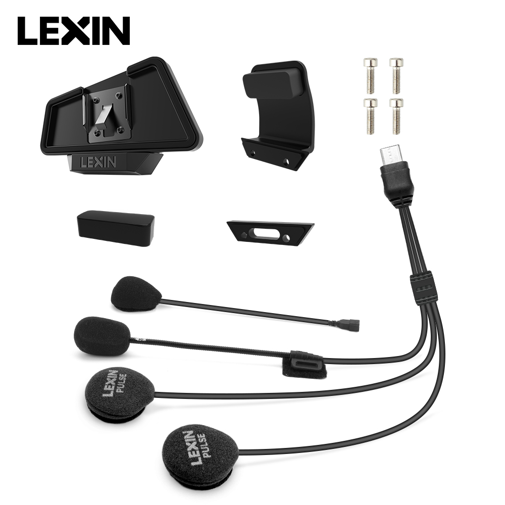 Helmet Headset Noise Cancellation - LEXIN-MeshCom Intercomunicador Mesh com Headset e