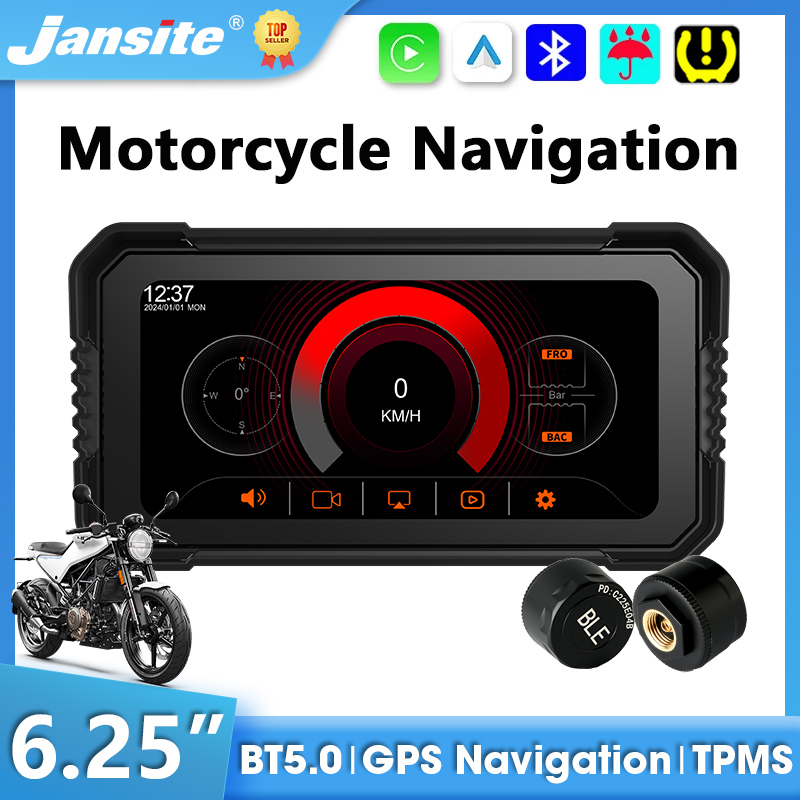 Motorcycle Gps Navigator Waterproof - Jansite, ecrã de 6,25 polegadas para