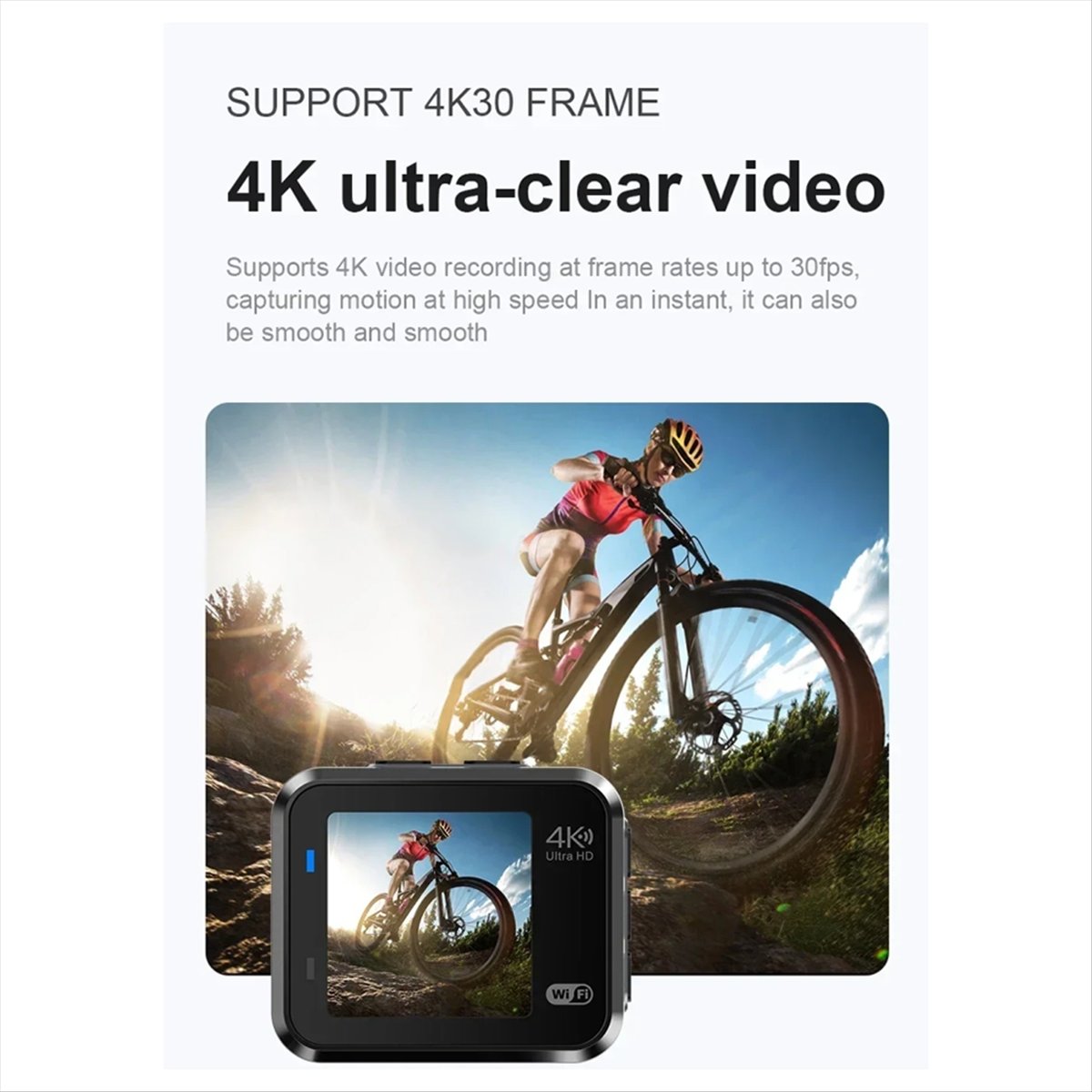 Helmet Camera 4K Wifi - Câmera 4K HD 60FPS Wifi para