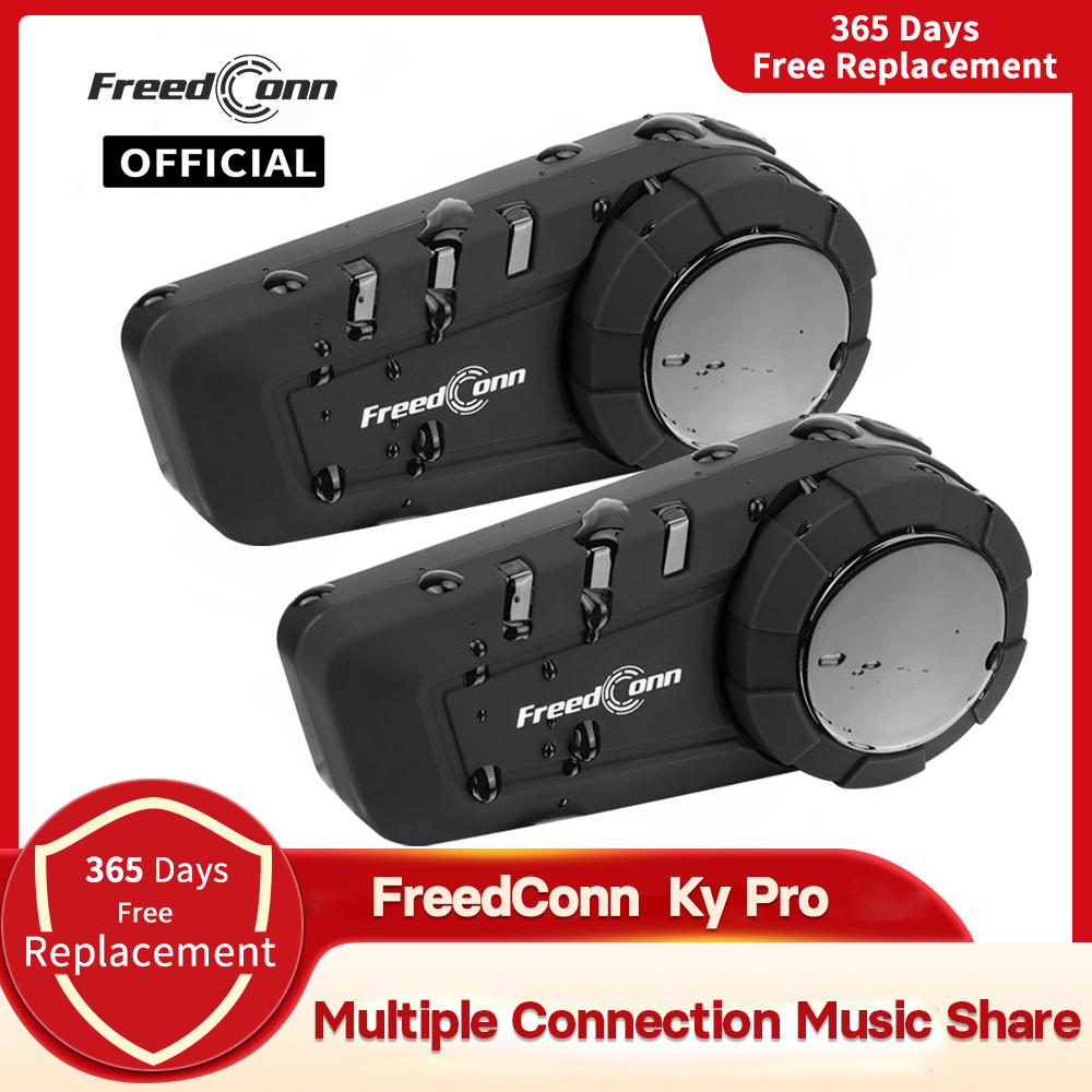Motorcycle Helmet Intercom 6 Rider - Intercomunicador Bluetooth Freedconn KY Pro para
