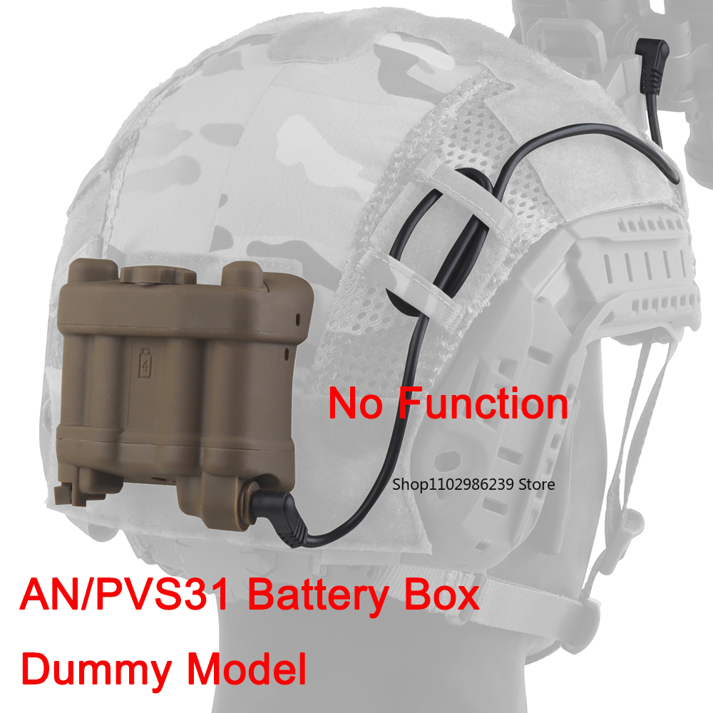 Helmet Headset Noise Cancellation - Estojo de bateria tático nvg an/PVS-31,