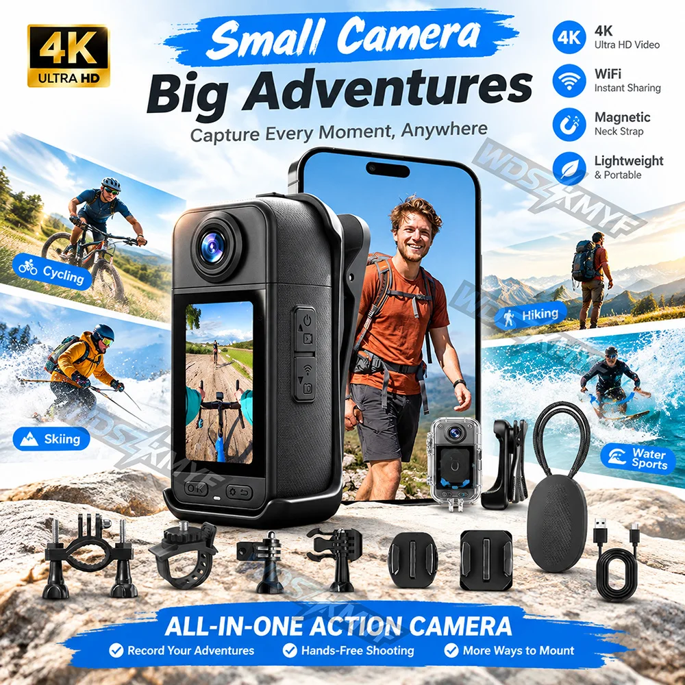 Helmet Camera 4K Wifi - Câmera de Ação 4K com Botão