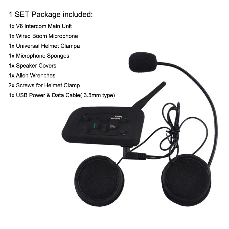 Vnetphone-Motocicleta sem fio  - Motorcycle Helmet Intercom 6 Rider avaliação e preço