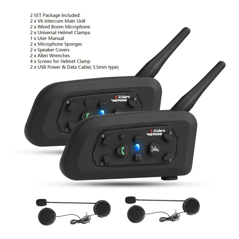 Vnetphone-Motocicleta sem fio  - Motorcycle Helmet Intercom 6 Rider avaliação e preço