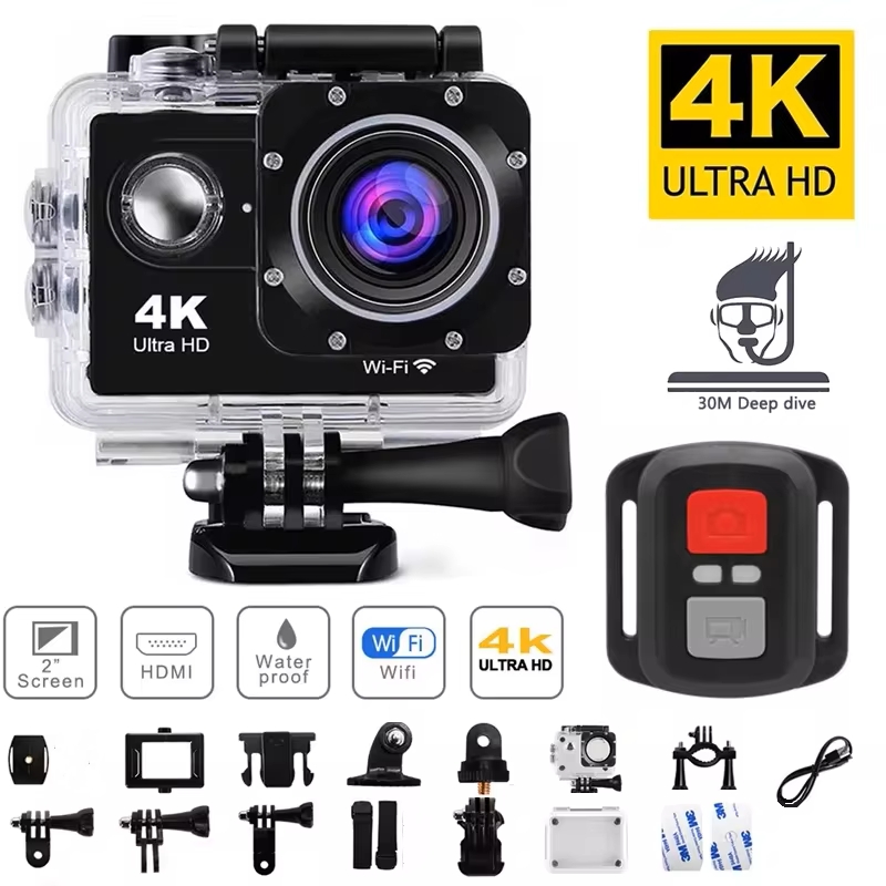 Câmera de ação 4k 1080p/30fps  - Helmet Communication System Camera avaliação e preço