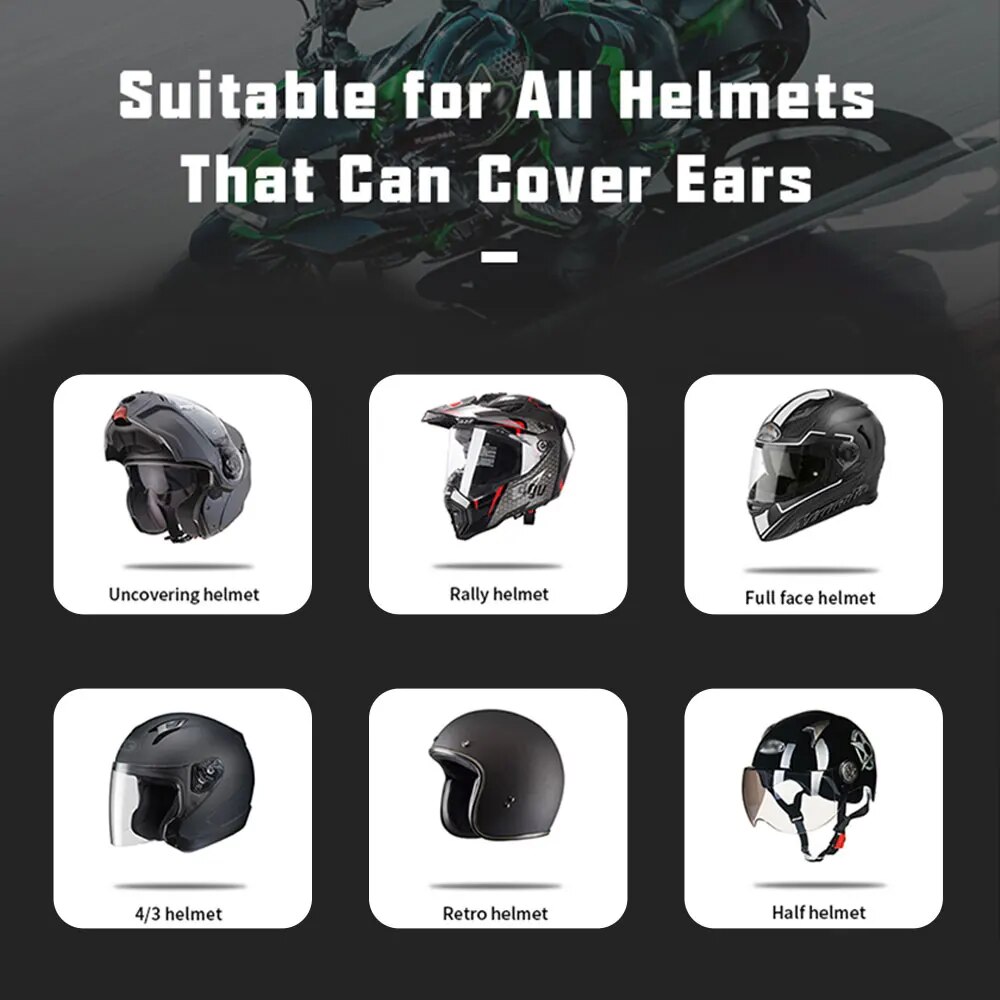 Fone de Ouvido Bluetooth 5.3 K - Helmet Bluetooth Headset Waterproof avaliação e preço
