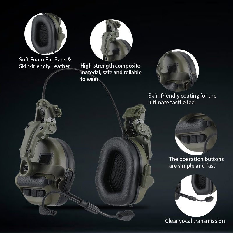 Protetores de orelha táticos A - Helmet Headset Noise Cancellation avaliação e preço