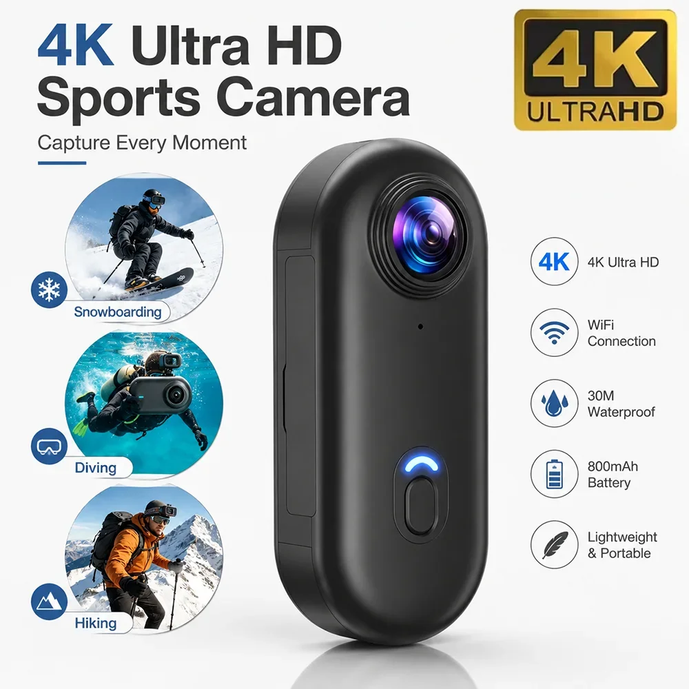 Câmera de Ação Magnética WiFi  - Helmet Camera 4K Wifi avaliação e preço