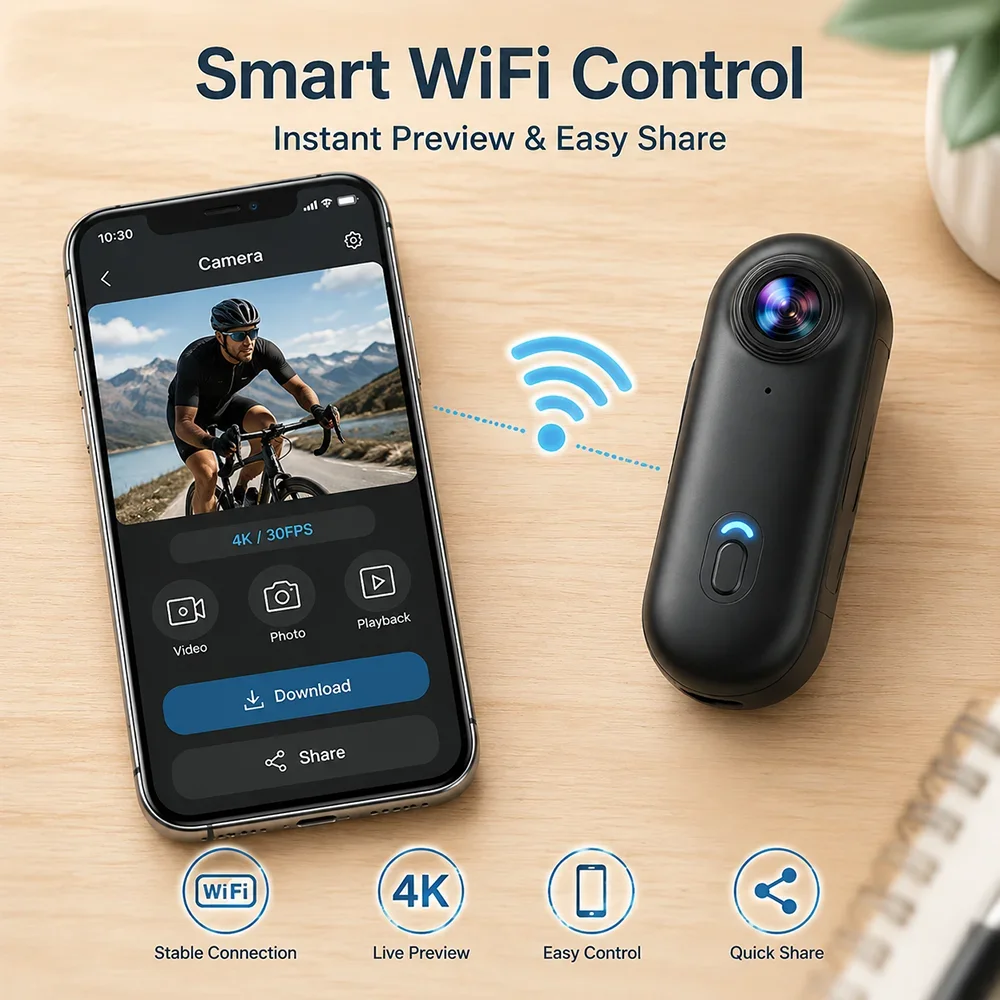 Câmera de Ação Magnética WiFi  - Helmet Camera 4K Wifi avaliação e preço