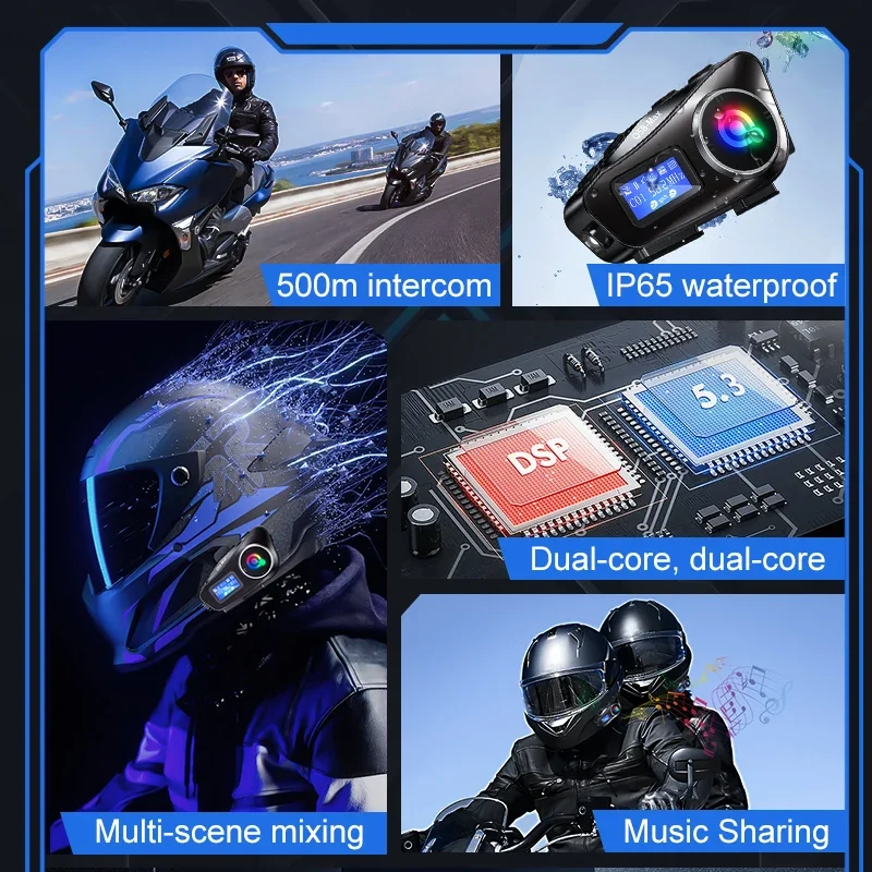Motocicleta Capacete Intercom  - Bluetooth Headset Helmet 1000M avaliação e preço