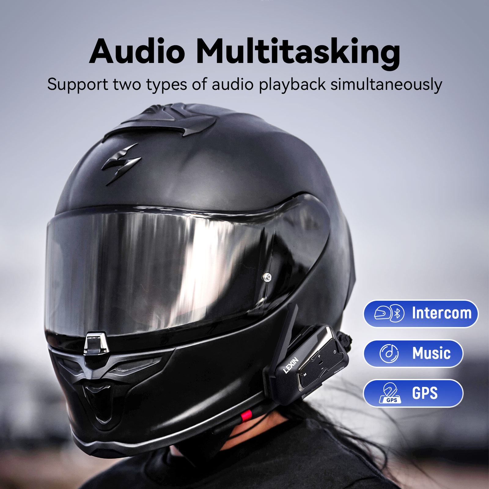 LEXIN-MeshCom Bluetooth Headse - Motorcycle Intercom With Fm Radio avaliação e preço