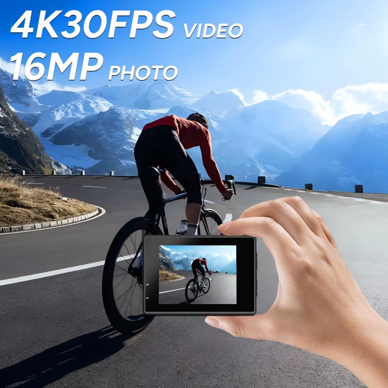 Câmera de Capacete Dual Screen - Helmet Camera 4K Wifi avaliação e preço