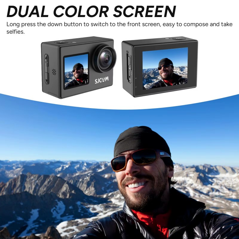 Câmera de Capacete Dual Screen - Helmet Camera 4K Wifi avaliação e preço