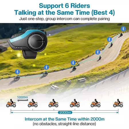 Intercomunicador à Prova d'Águ - Motorcycle Intercom Mesh 2000M avaliação e preço