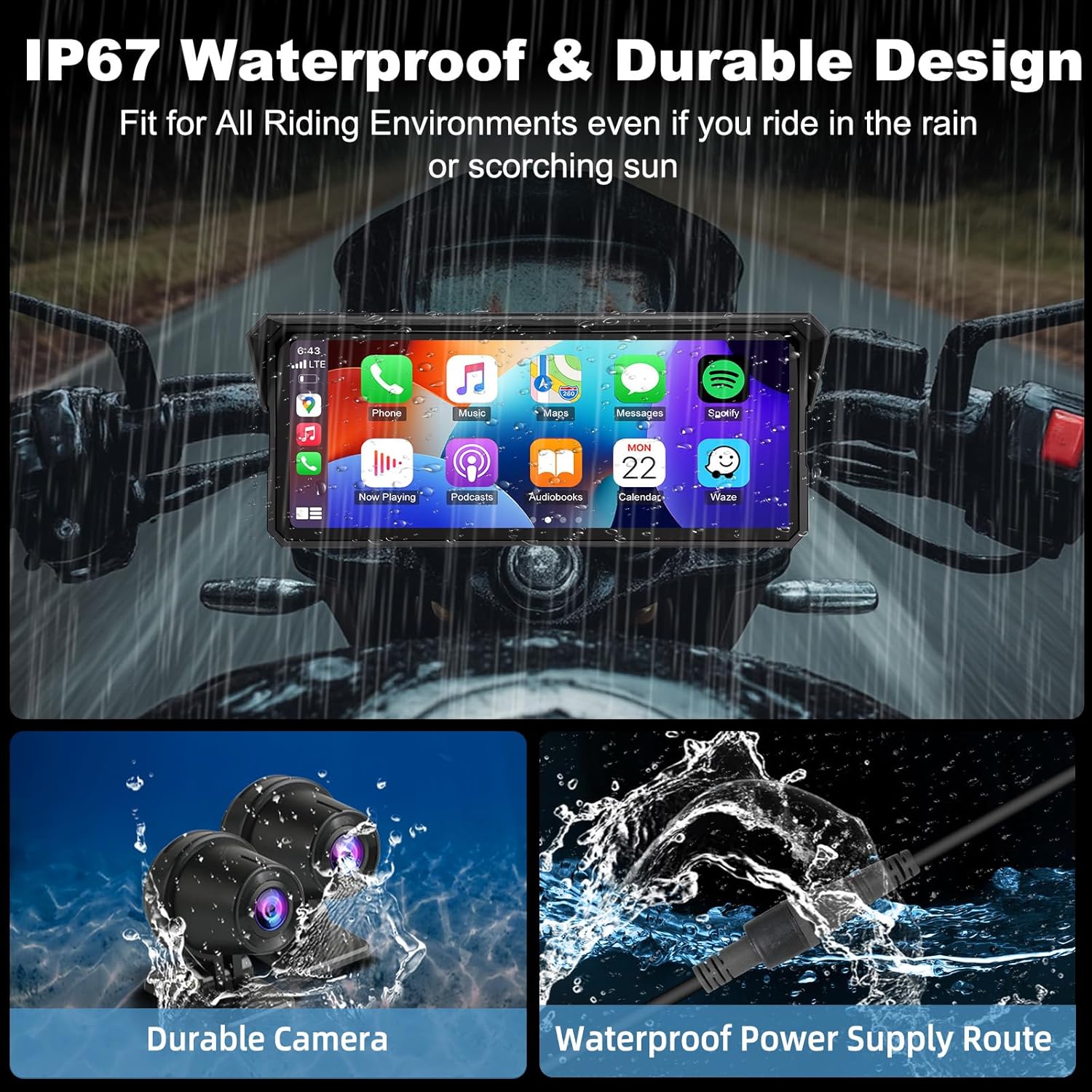 Tela Jansite de 8.1 Polegadas  - Motorcycle Gps Navigator Waterproof avaliação e preço