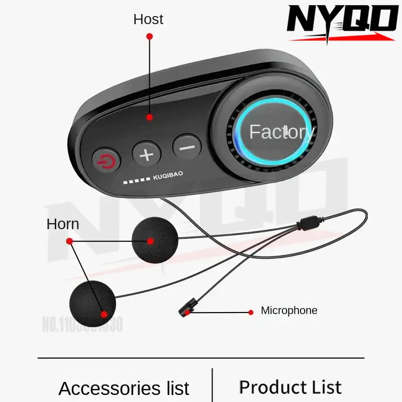 KUQIBAO-Carbon Fiber Pattern C - Helmet Bluetooth Headset Waterproof avaliação e preço