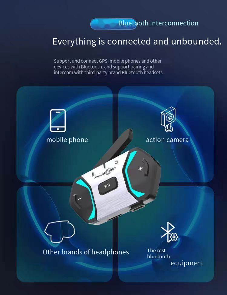 Intercomunicador Bluetooth par - Motorcycle Intercom Mesh 2000M avaliação e preço