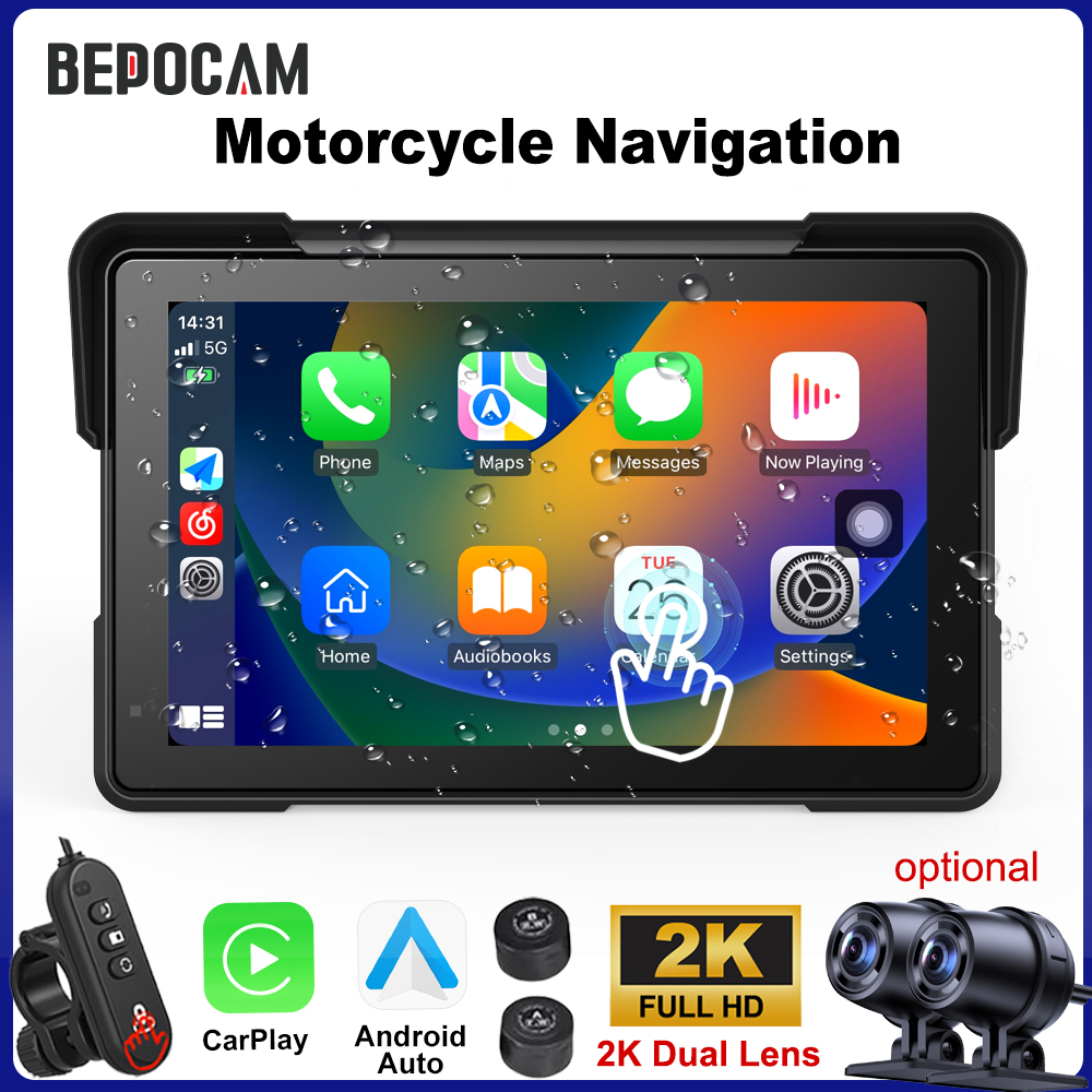 BEPOCAM 5/7'' DVR para Motocic - Motorcycle Gps Navigator Waterproof avaliação e preço