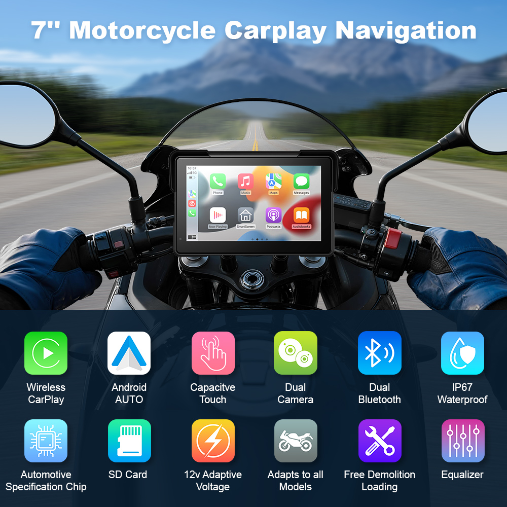 BEPOCAM 5/7'' DVR para Motocic - Motorcycle Gps Navigator Waterproof avaliação e preço