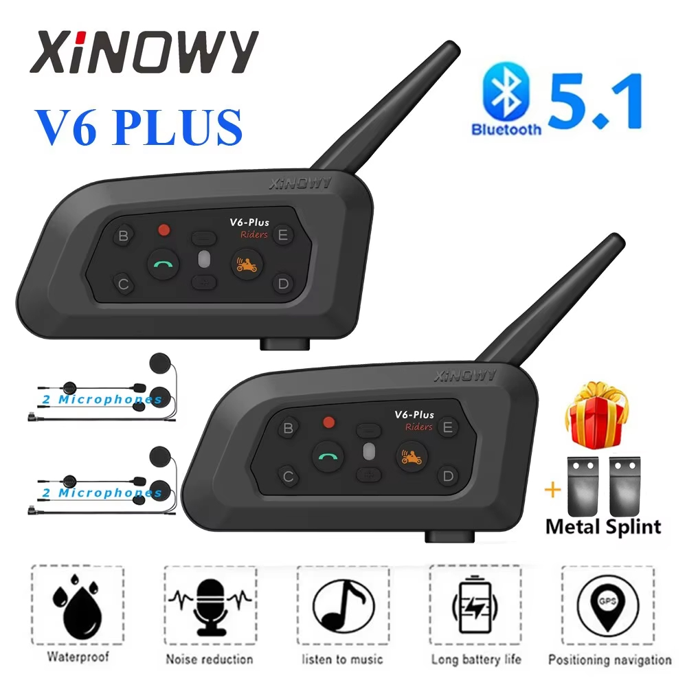 XINOWY V6 Plus Motocicleta Cap - Motorcycle Helmet Intercom 6 Rider avaliação e preço