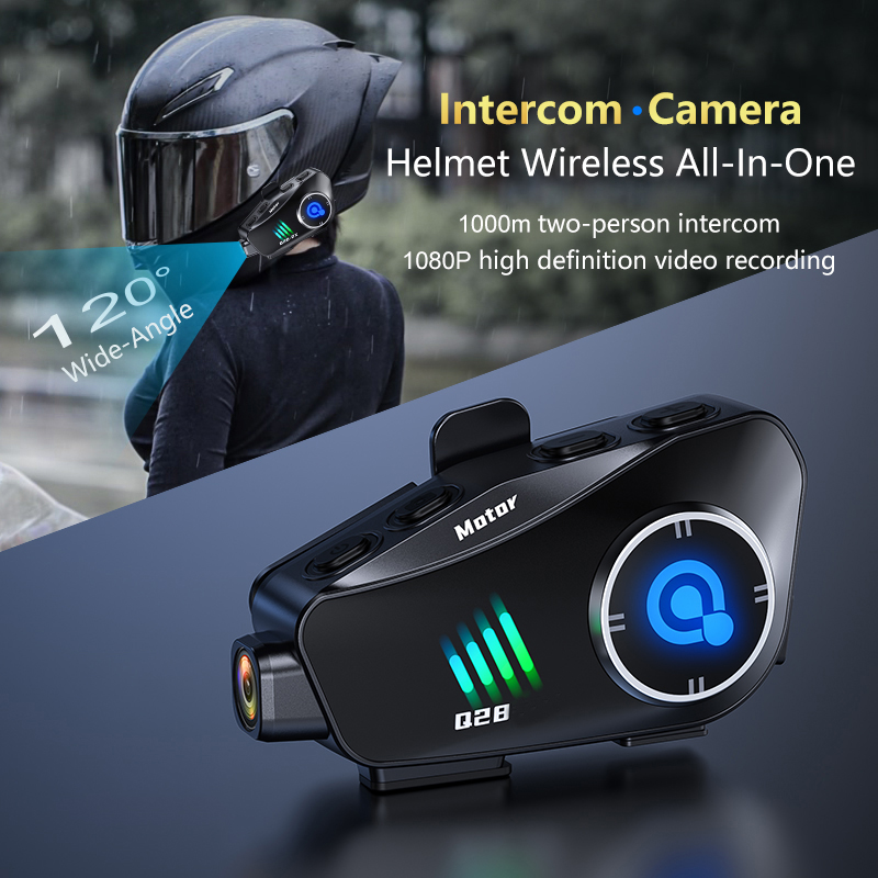 Q28 bluetooth capacete da moto - Helmet Communication System Camera avaliação e preço